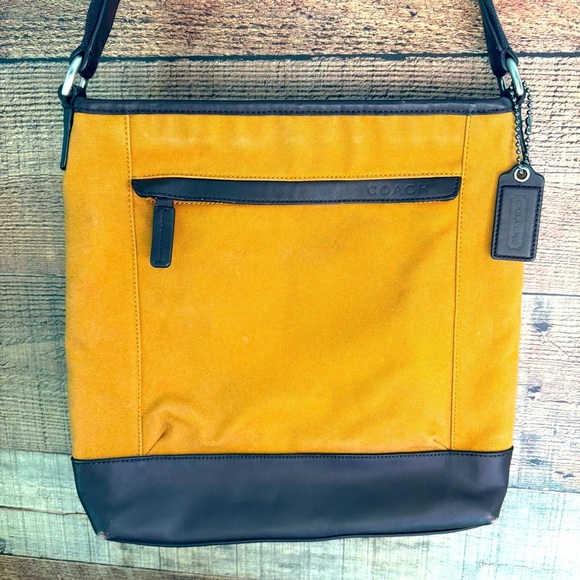 Unisex Coach Camden Canvas Zip Top Crossbody Bag - Picture 3 of 13